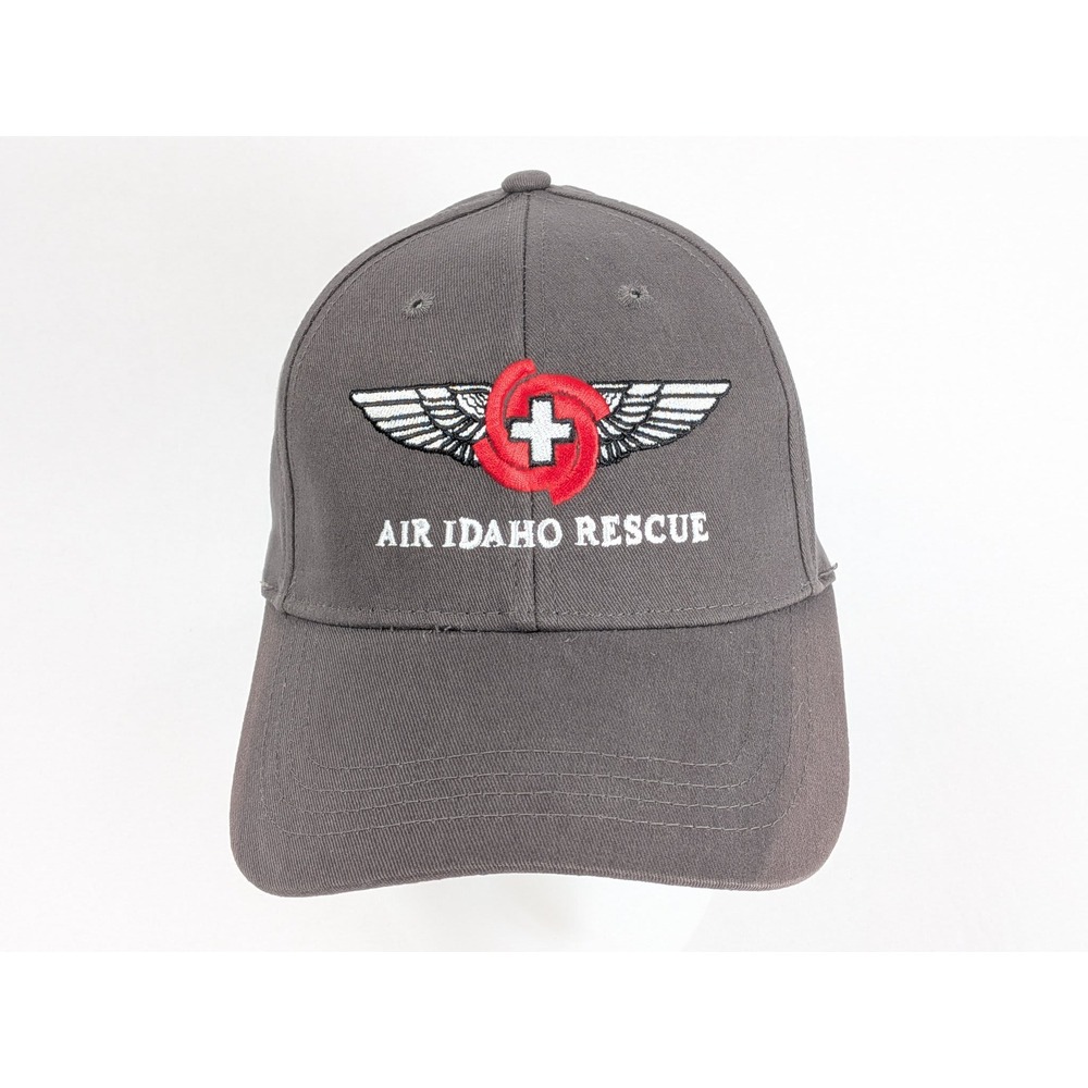Cap America Baseball Cap Air Idaho Rescue Gray Red White Black Adjustable Hat